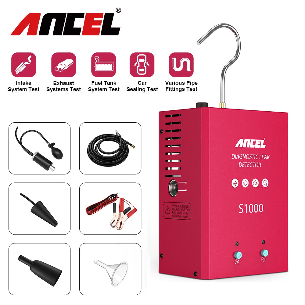 ANCEL S1000 Automotive EVAP Smoke Leak Detector for Gas Pipes and Vehicle Pipe Systems