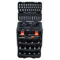 KFFKFF 256-Piece SAE/Metric Mechanics Tool Set, 1/4, 3/8 and 1/2 Inch Drive, Sockets, Wrenches, Bits and Case