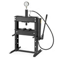 Heavy-Duty H-Frame Hydraulic Shop Press with Adjustable Pressure Gauge and 2 Press Plates for Garage Repairs