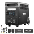 VEVOR 3600W 3840Wh Portable Power Station, Expandable LiFePO4 Battery, 10 Output Ports and Adjustable Input Power