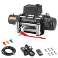 KFFKFF Electric Winch, 12000 lbs Load Capacity, 12V DC Truck Winch with Φ7/20 in x 85 ft Steel Rope, Wireless