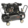 KFFKFF 7HP Gas Powered Air Compressor, 21 Gallon Horizontal Air Compressor Tank, 9CFM@115PSI Gas Driven Piston Pump Air Compressed System