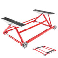 KFFKFF Portable Car Lift, 4400 lb Capacity, 23-Inch Max Height, Adjustable Width, Steel Frame and Wheels
