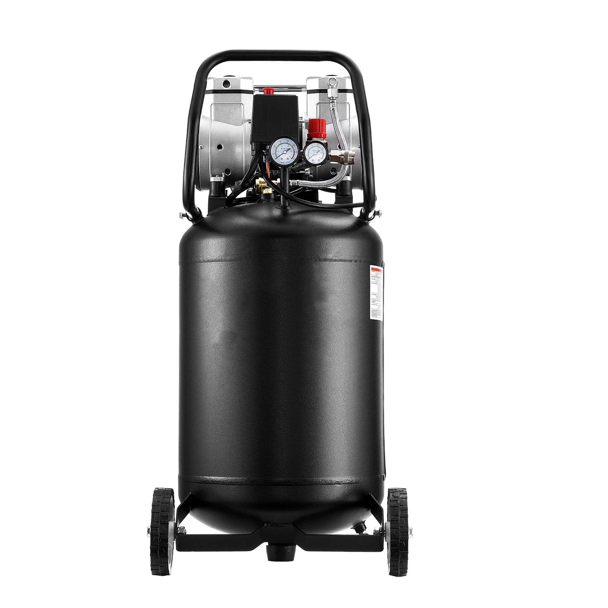 KFFKFF 10-Gallon Air Compressor, 2HP 4.8 SCFM at 90PSI, Max 125PSI Pressure Oil-Free Air Compressor Tank, Portable on Wheels for Auto Repair, 120V