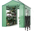 Garvee Pop up Walk-in Greenhouse, 8'x6', for Garden Patio Backyard, Green