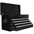 6 Drawer 24" Portable Tool Box with Top Case, Ball Bearing Slides, Metal Tool Chest for Garage, Household and Warehouse