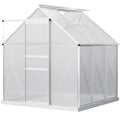 Outsunny 6' x 6' x 6.5' Polycarbonate Greenhouse Walk-in Green House Clear