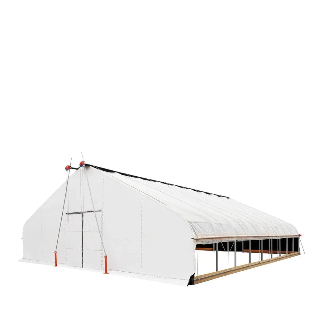 TMG Industrial TMG-GHD3040 30x40 Ft Light-Deprivation Greenhouse, 6-mil Blackout Tarp, Clear Film and Roll-Up Sides