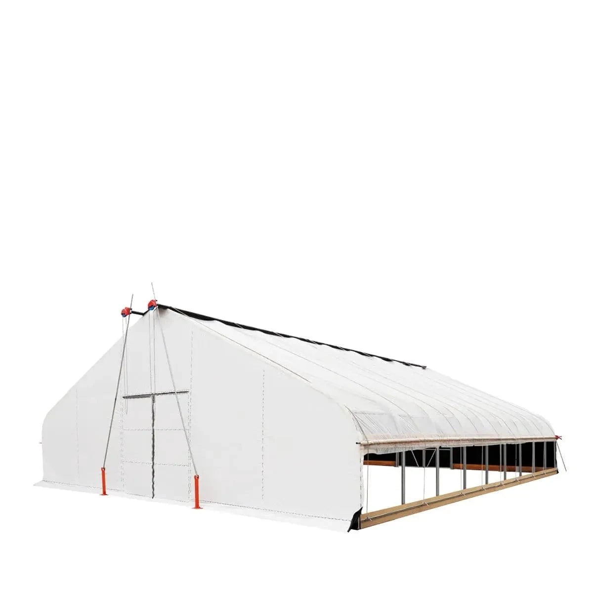 TMG Industrial TMG-GHD3040 30x40 Ft Light-Deprivation Greenhouse, 6-mil Blackout Tarp, Clear Film and Roll-Up Sides