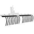 60-Inch ATV/UTV Landscape Rake Attachment, 20 Removable Steel Tines, Compatible with Manual Implement Lift