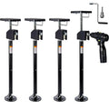 RV Slide Out Support Jacks, 4 Pack Stabilizer Jacks for Camper, Adjustable 21"-49" 20000 lb, Flat Top, Black