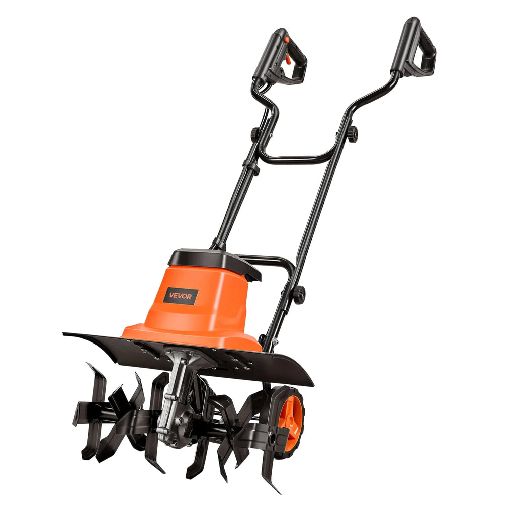 VEVOR 13.5-Amp Corded Electric Garden Tiller, 18-Inch Tilling Width, Steel Tines and Foldable Handle