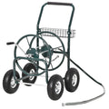 Outsunny Garden Hose Reel Cart, Hose Organizer with Wheels, Storage Basket