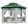GOGRANT 13x13 Pop Up Gazebo with Mosquito Netting, Outdoor Canopy Tent with Vented Roof & Wheeled Bag for Patio Backyard Camping