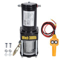 Steel Wire Rope Electric Winches, Manual Release Electric Winch 3000LBS for Truck for UTV for Recovery