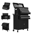 GloryStar 8-Drawer Tool Chest, Tool Box Organizer w/Lockable Wheels & Detachable Top & Adjustable Shelf, Toolbox for Workshop Garage