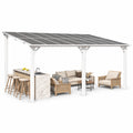 AECOJOY 10' x 16' Hardtop Gazebo Outdoor Aluminum Pergola for Garden, Patio, Backyard-White
