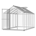 Outsunny 6' x 10' Walk-in Polycarbonate Greenhouse with Vent, Aluminum