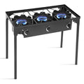 Costway Portable Propane 225,000-BTU 3 Burner Gas Cooker Outdoor Camp Stove BBQ