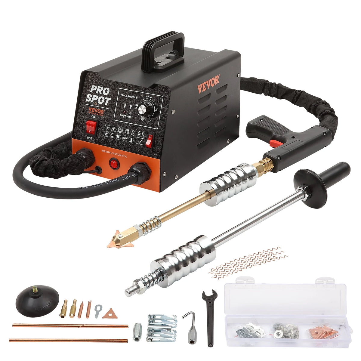 VEVOR 3kW Stud Welder Dent Repair Kit, Spot Welder with 6 Welding Modes and 16 Types of Accessories