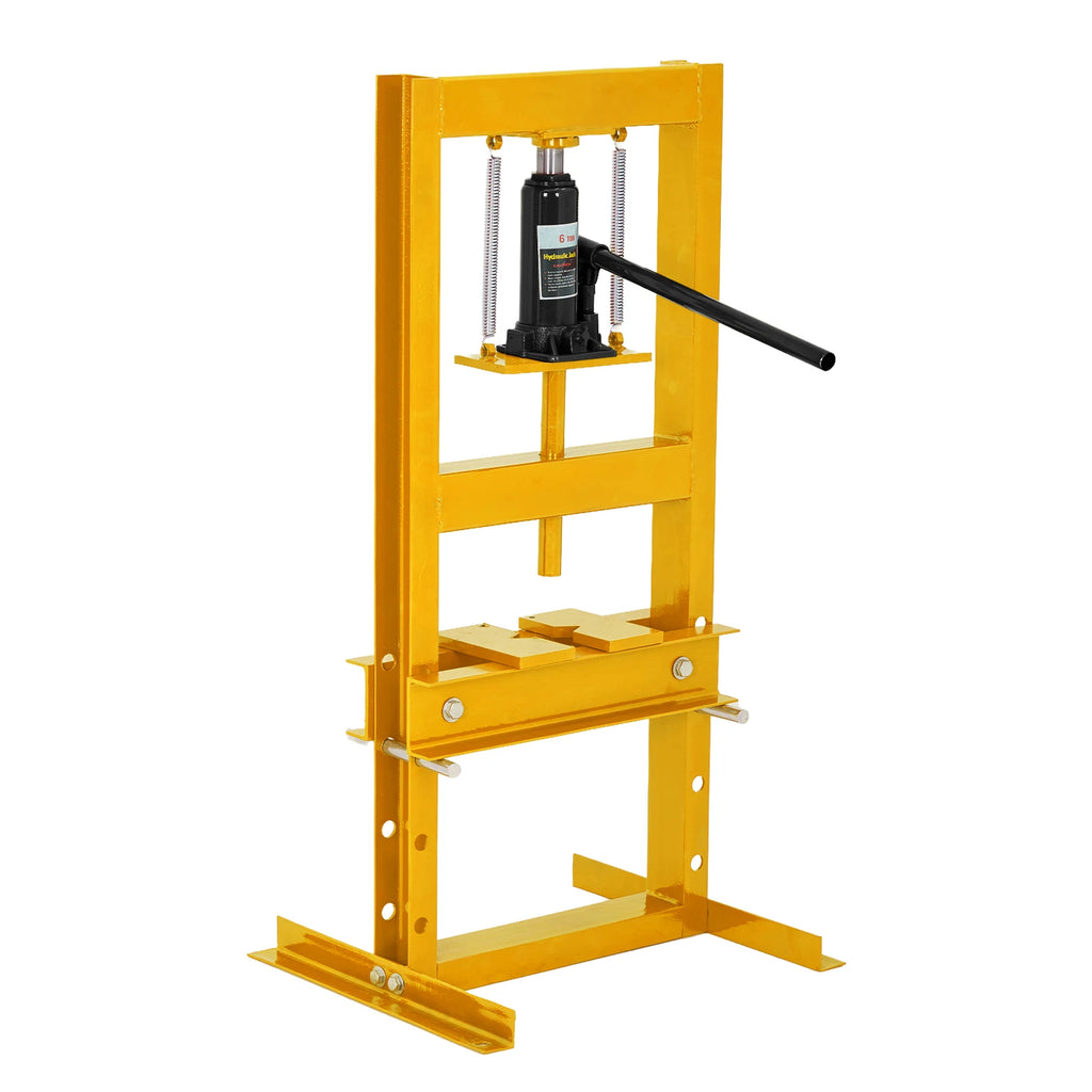 Hydraulic Shop Press Machine, Adjustable Heavy Duty Metal Hydraulic Floor Press with Movable Plates & h-Frame for Garage Workshop Industry