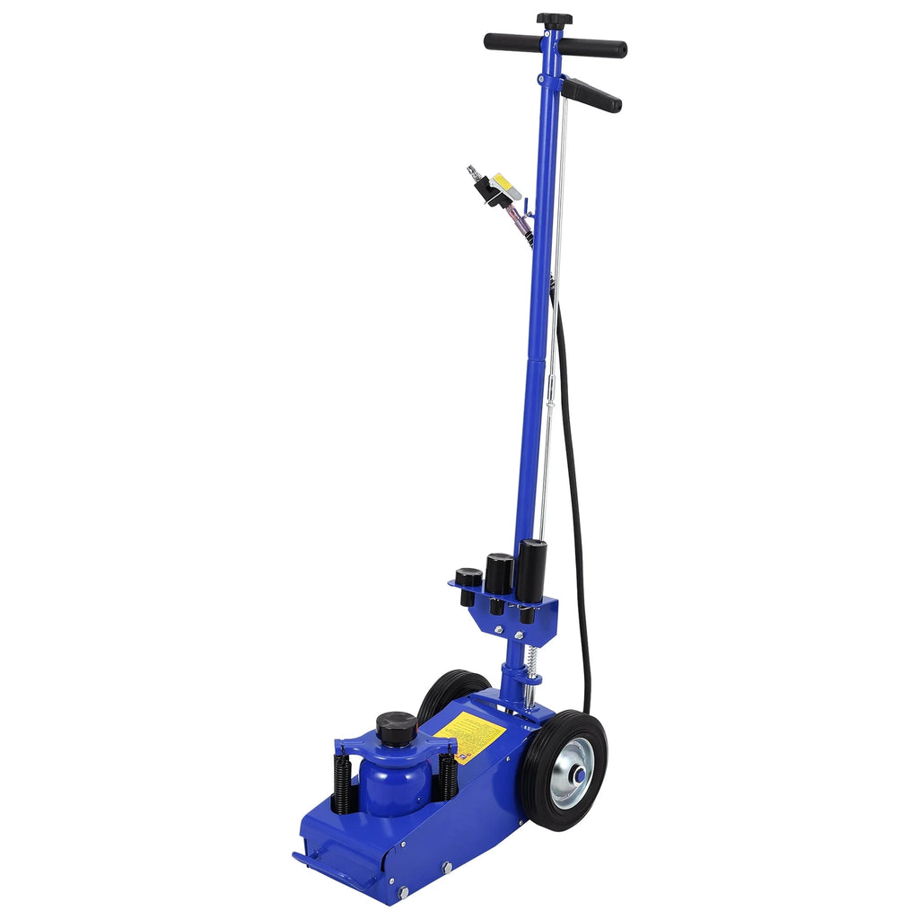 22-Ton Air Hydraulic Floor Jack, 44,000 lb Capacity, 9-17.7 Inch Lift, Dual Power and 4 Height Adapters