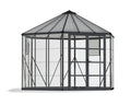 CANOPIA by PALRAM Oasis 12 ft. Greenhouse Kit - Grey Structure & Hybrid Panels (94.2 sq. ft.)