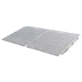 Guardian 2 Pack Heavy Duty Aluminum Shed Ramps, Portable Loading for Mowers, ATV, Silver