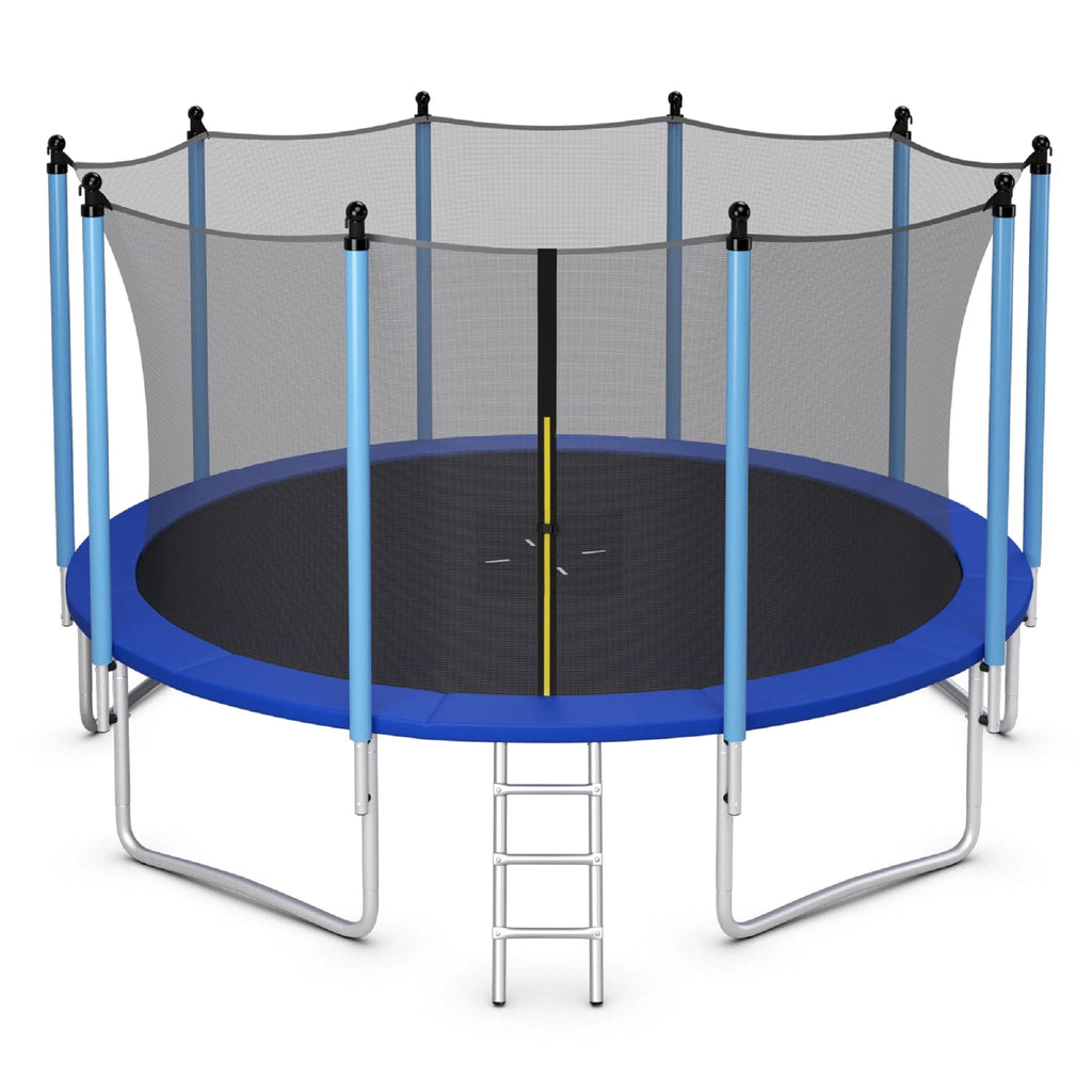 Patiojoy 15Ft Jumping Exercise ASTM Certified Approved Recreational Trampolines with Enclosure Net