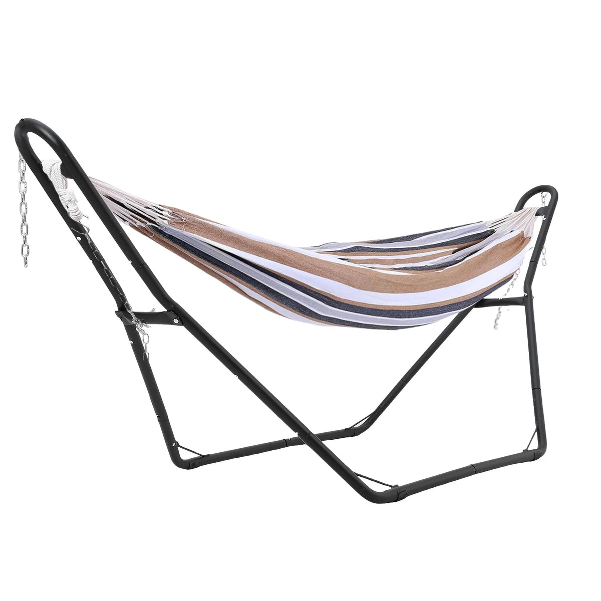 Adjustable Double-Bar Hammock Stand for 9-14 ft Hammocks, 550 lb Capacity, Indoor/Outdoor, Stand Only
