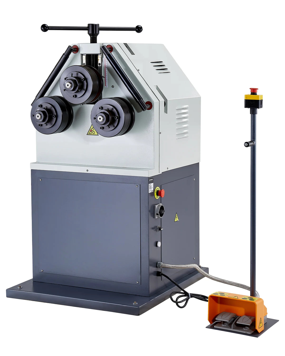 VEVOR 2.2kW 3-Roller Electric Pipe Bender, 180-Degree Bending, Reversible Foot Switch, Horizontal/Vertical, 220V 3-Phase