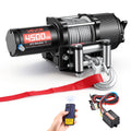 VEVOR 4500 lb 12V ATV/UTV Electric Winch, 0.24 Inch x 39.4 ft Steel Rope, Wired/Wireless Controls, IP54