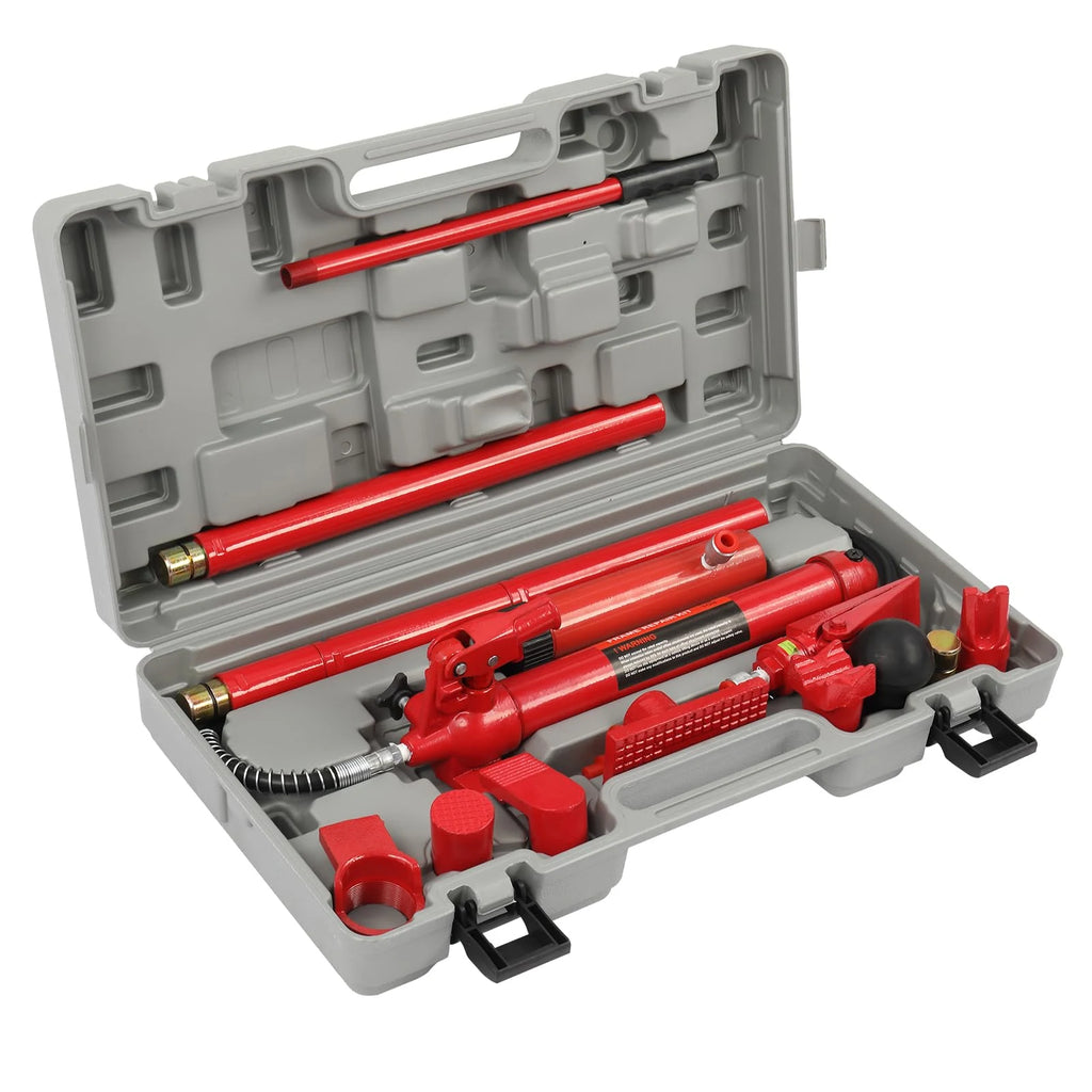 10-Ton Porta Power Hydraulic Ram and Floor Jack Kit with Case for Auto Body, Frame and Farm Equipment Repairs