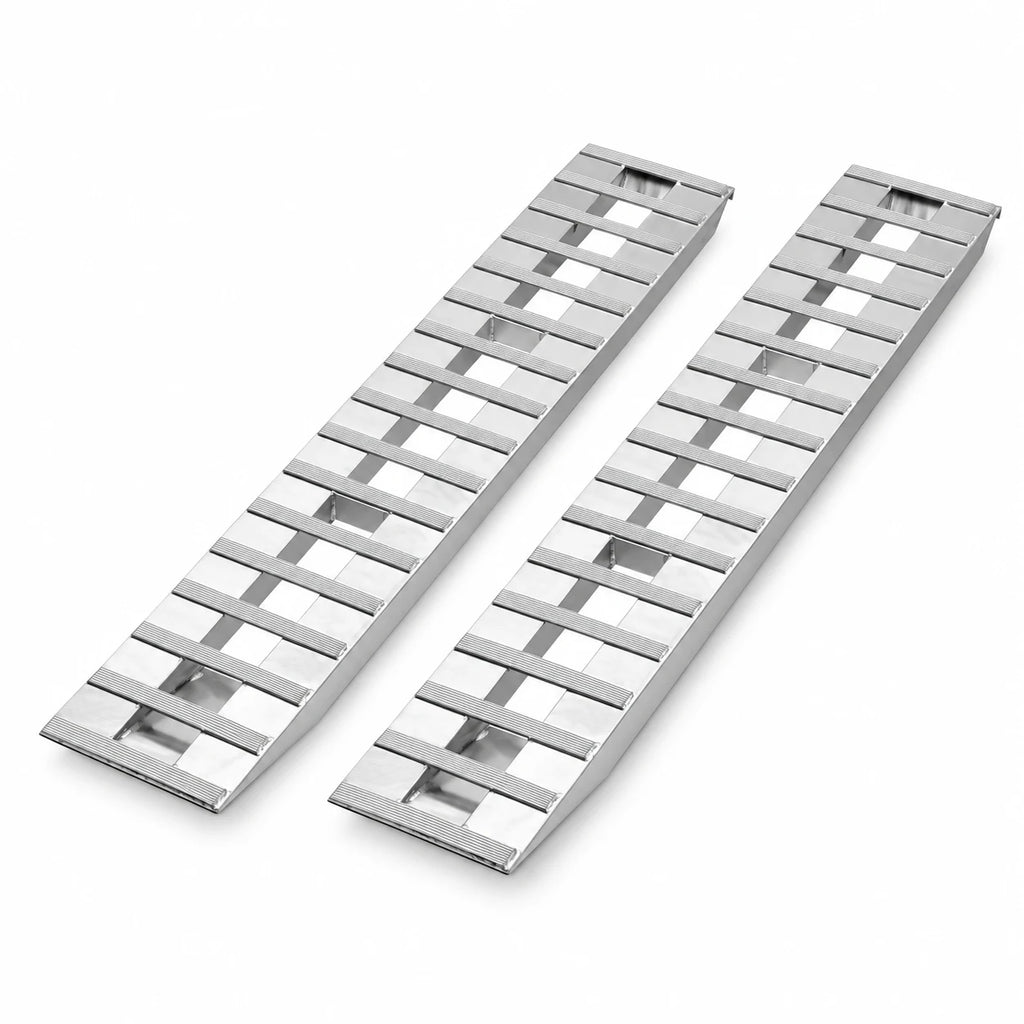 VEVOR Aluminum Loading Ramps, 2-Piece Set, 108x15 Inches, Anti-Slip Plates, 10,000 lb Combined Capacity