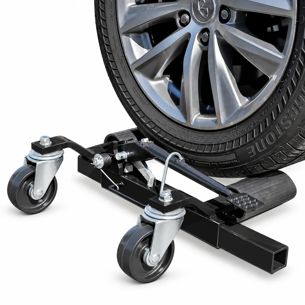 Stark USA Set of (2) Truck Car Wheel Moving Dolly Ratchet Type Auto Tire Mechanic Lift Wheel Dolly Car Skates Vehicle Positioning Mechanic, 2-Pieces